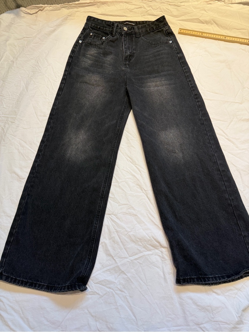 Rawformed Wide Leg Black Men’s Jeans
